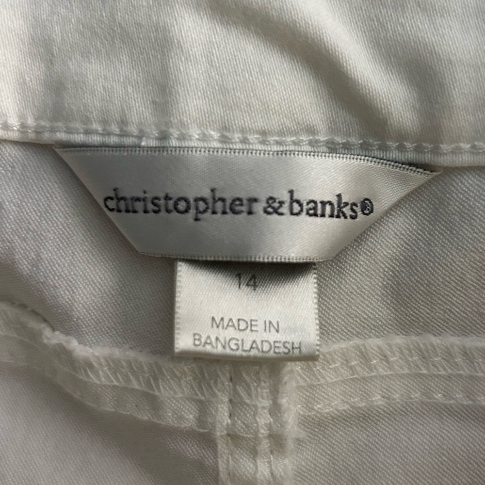Christopher & Banks White Cropped Pants - Picture 4 of 5